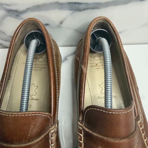 ECCO Men\'s Brown Leather Loafers Sz 42 US Sz 8.5 Business Casual Preppy Classic main image 7